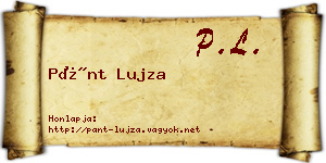 Pánt Lujza névjegykártya